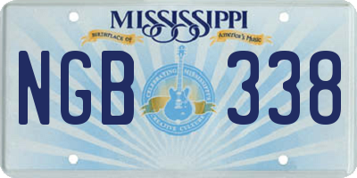 MS license plate NGB338