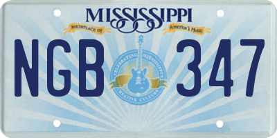 MS license plate NGB347