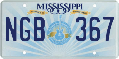 MS license plate NGB367