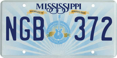 MS license plate NGB372