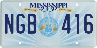 MS license plate NGB416