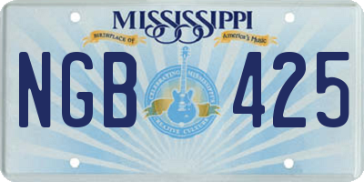 MS license plate NGB425