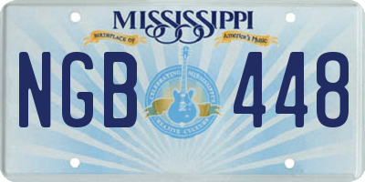MS license plate NGB448
