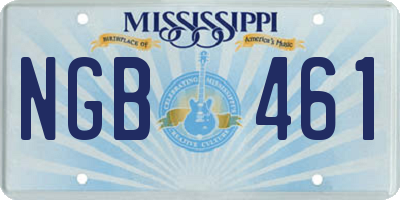 MS license plate NGB461