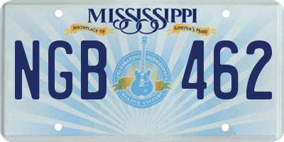 MS license plate NGB462