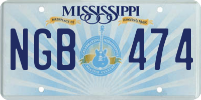 MS license plate NGB474