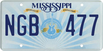 MS license plate NGB477