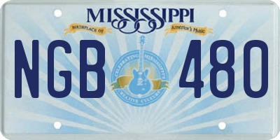 MS license plate NGB480