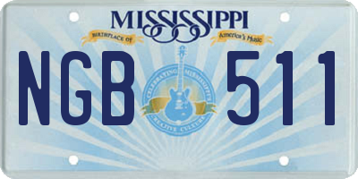 MS license plate NGB511