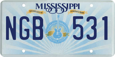 MS license plate NGB531