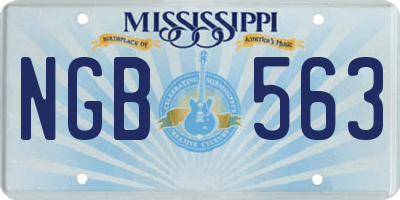 MS license plate NGB563