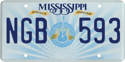MS license plate NGB593