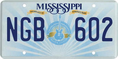 MS license plate NGB602