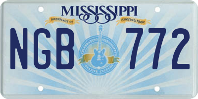 MS license plate NGB772