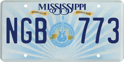 MS license plate NGB773
