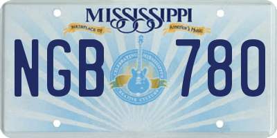 MS license plate NGB780