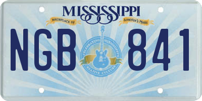 MS license plate NGB841