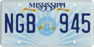 MS license plate NGB945
