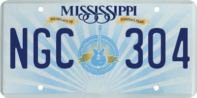 MS license plate NGC304