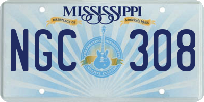 MS license plate NGC308