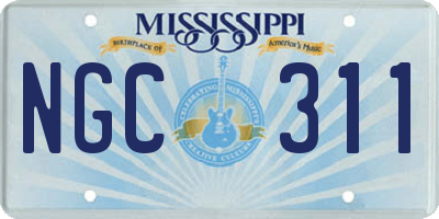 MS license plate NGC311