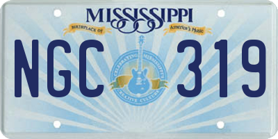 MS license plate NGC319