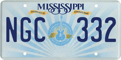 MS license plate NGC332