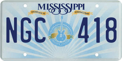 MS license plate NGC418