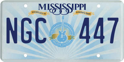 MS license plate NGC447