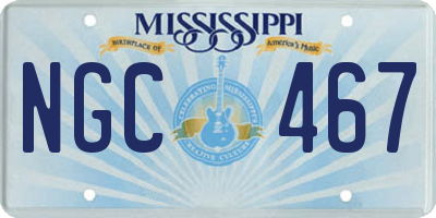 MS license plate NGC467