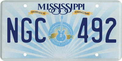 MS license plate NGC492