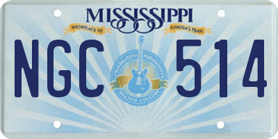 MS license plate NGC514