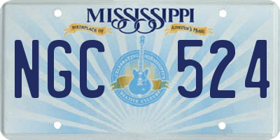 MS license plate NGC524