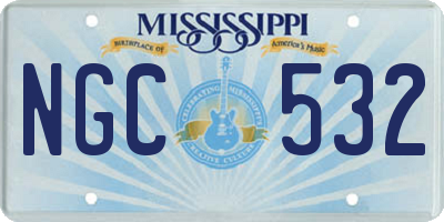 MS license plate NGC532