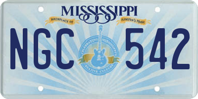MS license plate NGC542