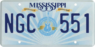 MS license plate NGC551