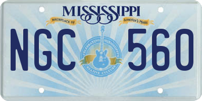 MS license plate NGC560