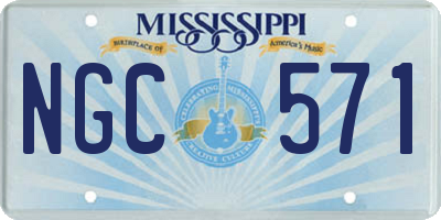 MS license plate NGC571