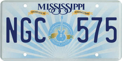 MS license plate NGC575