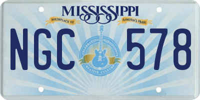 MS license plate NGC578