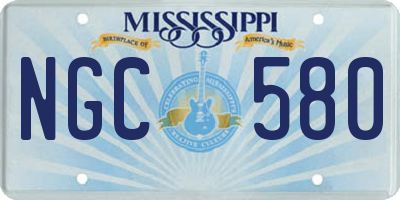 MS license plate NGC580