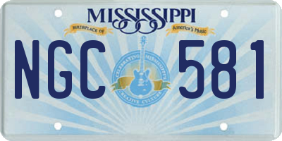 MS license plate NGC581