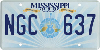MS license plate NGC637