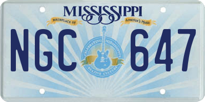MS license plate NGC647