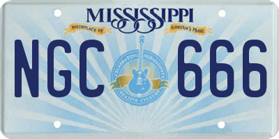 MS license plate NGC666