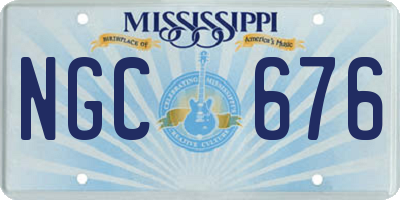 MS license plate NGC676