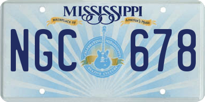 MS license plate NGC678