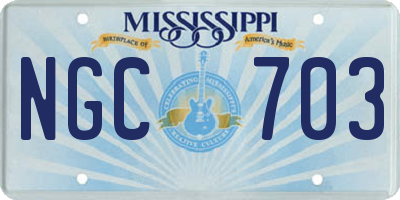 MS license plate NGC703