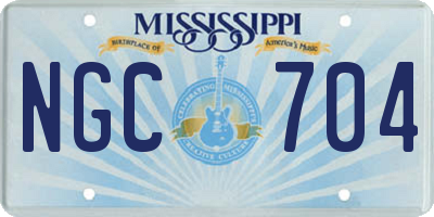 MS license plate NGC704