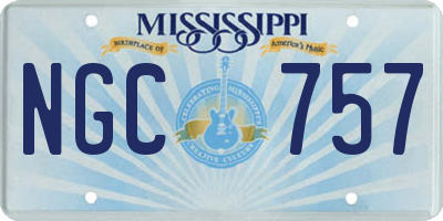 MS license plate NGC757